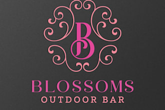 design awesome blossoms outdoor bar logo