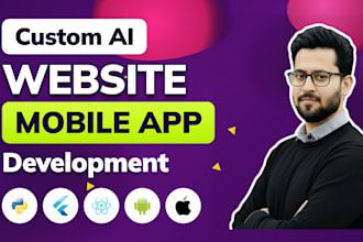 build your custom ai app, mvp, or saas web and ai mobile app