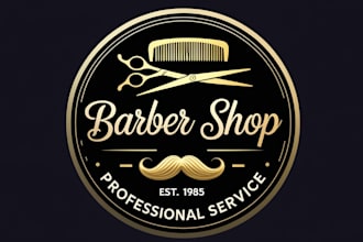design barber and barber shop logo