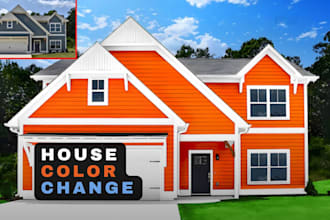 change your house wall color and remodel on photoshop