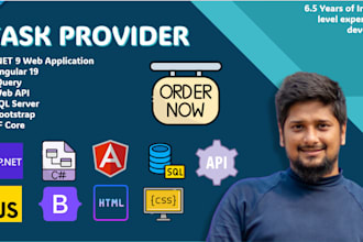 do asp dot net, core, angular, jquery and sql related tasks