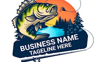 do luxury meaningful fishing  logo design for your business