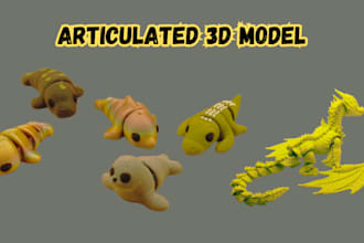 sculpt 3d articulated model 3d bjd 3d toy 3d doll flexi model for 3d printing