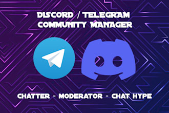 be a telegram community manager in your crypto project