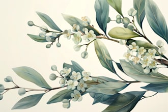 custom botanical illustration, concept art for you