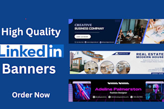 design linkedin banner, header, cover