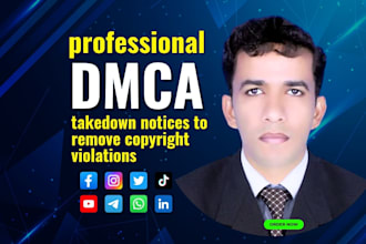 send dmca take down notices to remove copyright violations