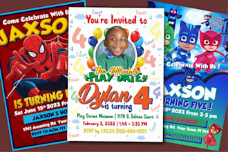 design birthday invitation card for kids