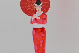 create your 3d model character for printing