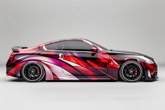 draw car wrap design, vehicle wrap design art for you