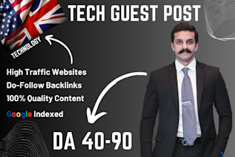 provide tech guest post with technology backlinks and tech SEO off page service