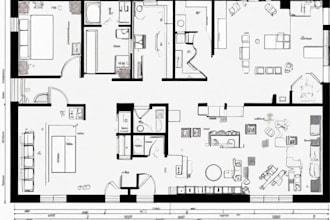 create a architect, draftsman service for 2d floor plan