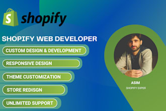 design and develop your shopify ecommerce store or website