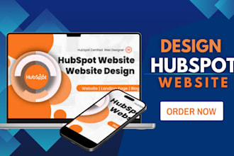 develop a responsive hubspot website or hubspot landing page with modern design