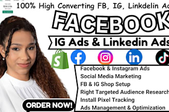 do facebook and instagram ads, meta ads, linkedin ads to boost shopify sales