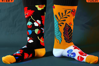 design a  unique socks design for you