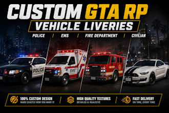 create custom gta 5 and gta rp vehicle liveries