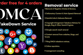 takedown harassing,defaming,infringing,harmful,negative,copyri post, dmca