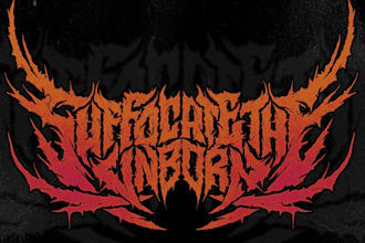 design death metal or heavy metal logo band professionally