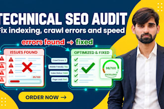 do technical SEO audit and fix indexing, speed, crawl errors