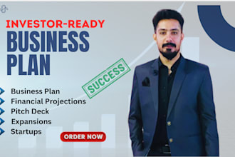 write investor ready business plan pitch deck and financial projections