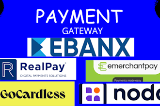 integrate ebanx, gocardless realpay emerchantpay with shopify wordpress opencart