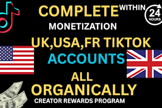 do complete tiktok monetization organically in  creator rewards program