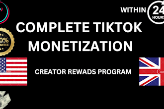create tiktok monetization account with creator reward