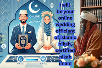 perform sharia compliant online nikah ceremony as a certified imam