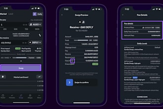 build defi wallet app, crypto wallet, trading app dex transaction app