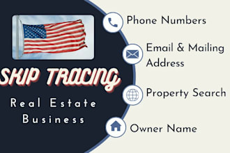 provide skip tracing for real estate business