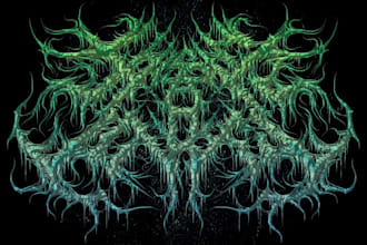 design death metal, black metal and heavy metal logo for your band