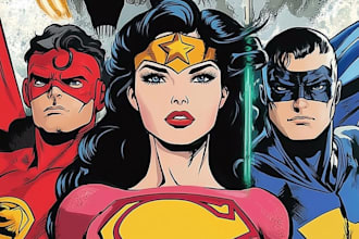 draw your portrait or character in pop art or comic style