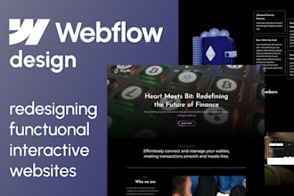 design your website on webflow business crypto currency ecommerce