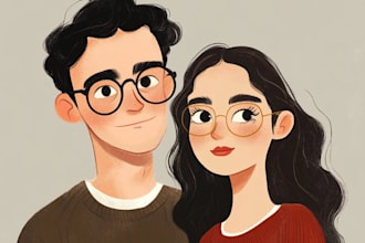 draw faceless couple illustration couples portrait