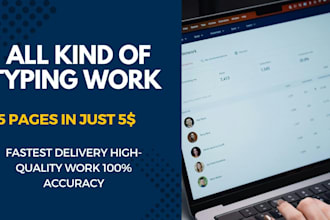do fast typing job, retype scanned documents