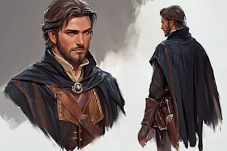 create a dnd character art and fantasy character