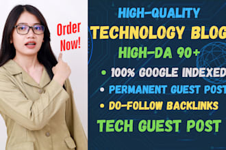 build technology backlinks via technology blogs leading from technology websites