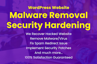 do malware removal, fix, recover hacked wordpress website security, remove virus