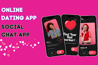 build dating apps, chat apps, tinder clones, social media, and video chat apps