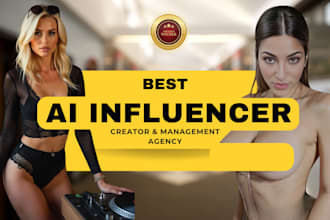 do hyper realistic ai influencer model fanvue instagram brand female manga art