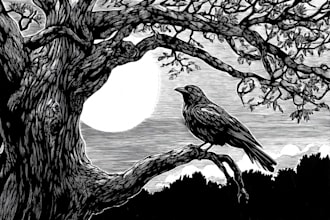 make colorful linocut and woodcut book illustrations