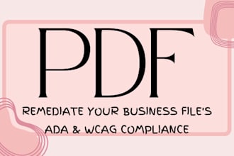 make PDF remediation for accessibility, ada compliant PDF
