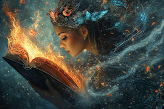 make professional fantasy book cover art or cover illustrate