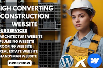 build stunning fully functional hvac,architecture,handyman construction website