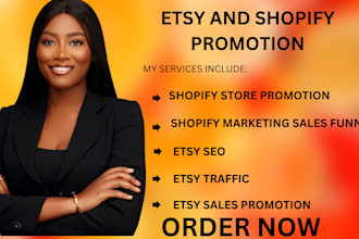 promote your website, shopify store, etsy shop
