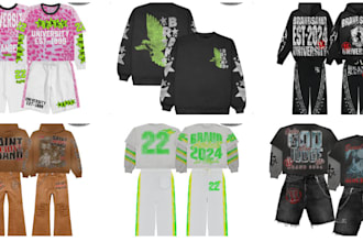 create edgy streetwear design for clothing brand