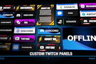 design custom twitch info panels