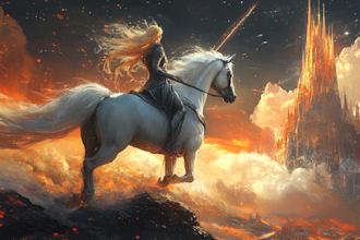 make professional fantasy book or cover page art