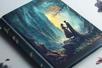 do design fantasy book or book cover or cover page art